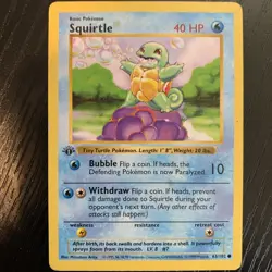 Squirtle 63/102 Base Set - 1st Edition - Shadowless - 1999 - WOTC - Pokemon TCG - Image 2