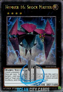 Yugioh Number 16: Shock Master - Quarter Century Secret Rare 1st Ed RA04-EN166 - Image 1