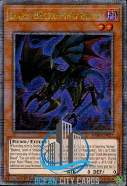 Yugioh Dark Beckoning Beast RA03-EN027 Quarter Century Rare 1st Edition - Image 1