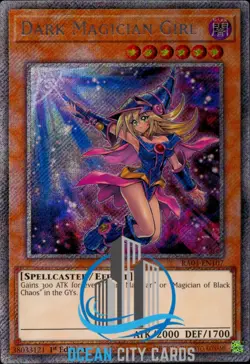 Yugioh Dark Magician Girl Alt. Art RA04-EN107 Platinum Secret Rare 1st Ed - Image 1