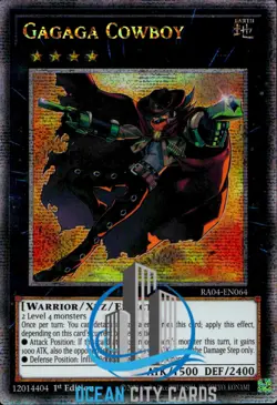 Yugioh Gagaga Cowboy RA04-EN064 Quarter Century Rare 1st Edition - Image 1