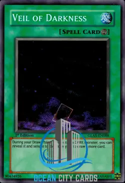 Yugioh GLAS-EN088 Veil Of Darkness Secret Rare 1st Editio - Image 3