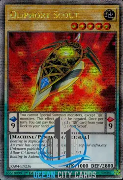 Yugioh Qliphort Scout Quarter Century Secret Rare 1st Ed RA04-EN236 - Image 1