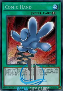 Yugioh DRL2-EN026 Comic Hand Secret Rare 1st Edition NM - Image 1