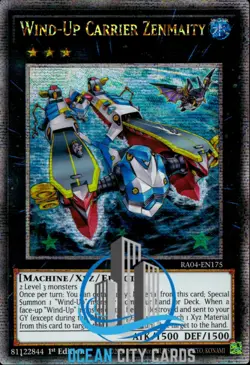 Yugioh Wind-Up Carrier Zenmaity RA04-EN175 Quarter Century Rare 1st Edition - Image 1