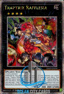 Yugioh Traptrix Rafflesia RA02-EN034 Quarter Century Rare 1st Edition - Image 1