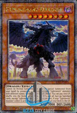 Yugioh RA03-EN015 Punishment Dragon Quarter Century Secret Rare 1st Edition - Image 1
