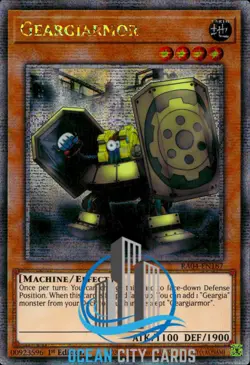 Yugioh Geargiarmor RA04-EN187 Quarter Century Secret Rare 1st Ed - Image 1