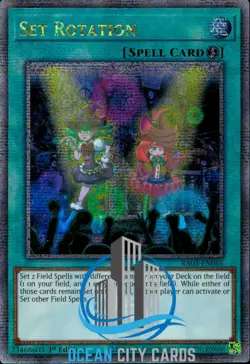 Yugioh RA03-EN065 Set Rotation Quarter Century Secret Rare Card 1st Edition - Image 1