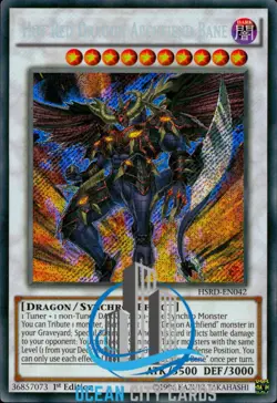 Yugioh Secret Rare Hot Red Dragon Archfiend HSRD-EN042 1st Edition - Image 1