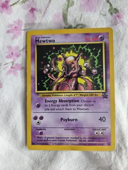 Pokemon TCG Mewtwo 3 Black Star Promo Card First Movie Edition - Image 1