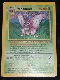 Venomoth Jungle Set Holo Rare 13/64 WOTC 1999 Pokemon Cards TCG - Image 1