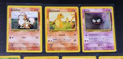 11 × Vintage Pokemon Cards Base Set Bulk Bundle Lot LP-NM 1999 Charmander Gastly - Image 2