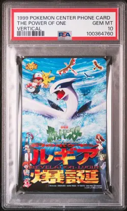 1999 POKEMON CENTER PHONE CARD THE POWER OF ONE PSA 10 - Image 1
