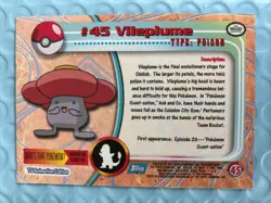 2000 Topps Pokemon Vileplume #45 Foil HOLO Card Pokemon TV Animation Edition NM - Image 4