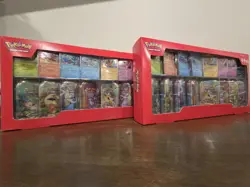 Set of 2 Pokemon TCG Prismatic Evolutions Boxes Costco Bundle w/ Promo Cards NEW - Image 1