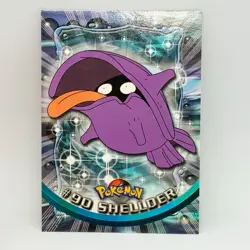 Shellder #90 - Topps TV Animation Trading Card - Pokemon Card - EXC - Image 1