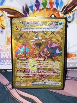 Pokemon Card TCG Charizard Ex 228/197 Obsidian Flames Holo Hyper Rare Gold NM - Image 1
