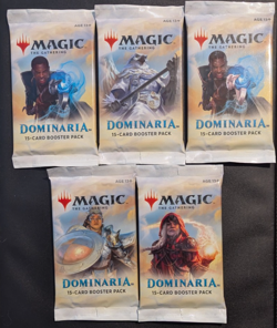 Magic the Gathering DOMINARIA 15 Card Booster 5 Packs Sealed 2018 - Image 1