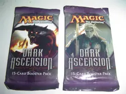 2 CT LOT Magic the gathering DARK ASCENSION 15 CARD BOOSTER PACKs Factory sealed - Image 1