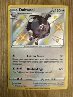 Dubwool - SV104/SV122 - Pokemon Shining Fates Sword Shield Shiny Rare Card LP - Image 1