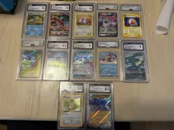 Pokemon Graded Lot CGC/AGS - Charizard GX GEM 10, Lapras GEM 10 & More 12 Cards - Image 1