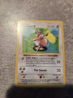 Farfetchd SHADOWLESS 27/102 Base Set Pokemon Card TCG 1999 WotC Vintage LP - Image 1