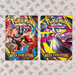 Pokemon TCG Mega Evolution Trainer Tips Art Card Mega Lucario Mega Gardevoir - Image 1