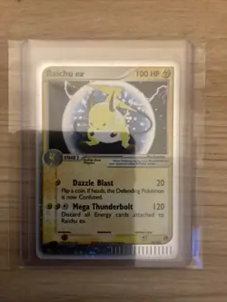 Pokemon Card 2003 EX Sandstorm Raichu EX 98/100 Holo Rare White Star - Image 1