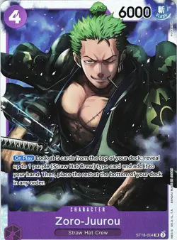 One Piece Starter Deck 18 PURPLE Monkey.D.Luffy Zoro-Juurou Foil Card ST18-004 - Image 1