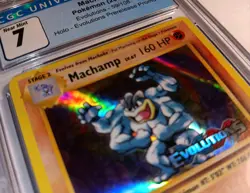 Xy Evolutions Prerelease Holo Rare Promo Machamp 59/108 Pokemon Card CGC 7 NM - Image 1