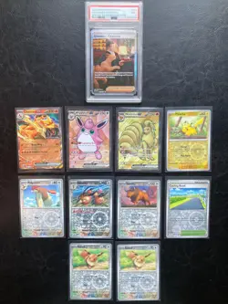 Lot of 11 GREAT Pokemon TCG Trading Cards -!!! 1x PSA 9!!!! Rest Holos and EX - Image 1