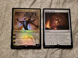 Lot Of 2 MTG Hour of Devastation Foil Nicol Bolas, the Deceiver& Visage Of Bolas - Image 1