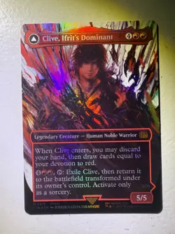 Clive, Ifrit's Dominant (0318) (Borderless) Final Fantasy Foil MTG - Image 1