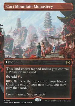 TDM #393 Rare - Cori Mountain Monastery (Borderless) Tarkir: Dragonstorm - Image 1