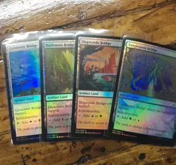 MTG-1x Goldmire 1x Darkmoss 1x Slagwoods 1x Tanglepool Bridge Foils-MH2 Land - Image 1