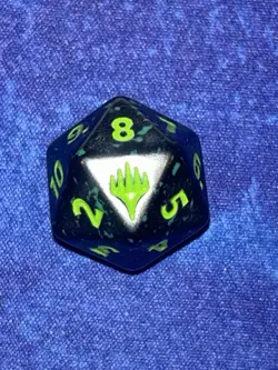 Magic The Gathering Spider-Man Pre-Release D20 Spin Down Die - Green Script - Image 4