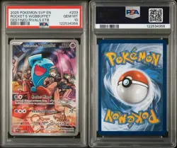 Pokemon Destined Rivals Team Rocket's Wobbuffet #203 Black Star Promo 💎PSA 10💎 - Image 2