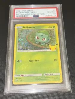 2021 POKEMON MCDONALDS 25TH ANNIVERSARY BULBASAUR 1/25 PSA 10 - Image 1