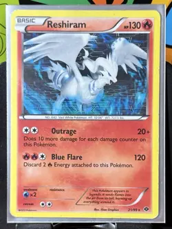 Reshiram - Holo - Pokemon TCG - Next Destinies - 21/99 - RARE ~ MP - Image 2