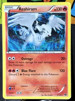 Reshiram - Holo - Pokemon TCG - Next Destinies - 21/99 - RARE ~ MP - Image 3