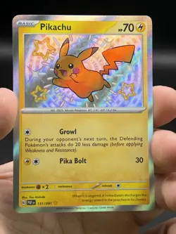 Pokemon Pikachu Shiny Rare SV: Paldean Fates 131/091 English NM - Image 3