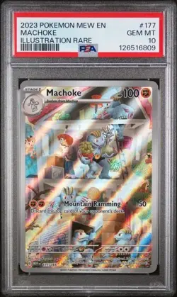 PSA 10 MACHOKE - 2023 POKEMON MEW EN-151 #177 ILLUSTRATION RARE - Image 1