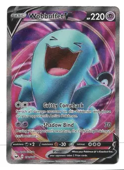 Wobbuffet V (Full Art) 191/202 Swsh01: Sword & Shield Holo Pokemon Ultra Rare NM - Image 1