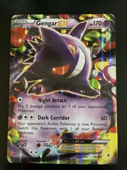 Pokemon Card Gengar EX 34/119 Phantom Forces Holo And Jumbo Near Mint - Image 1
