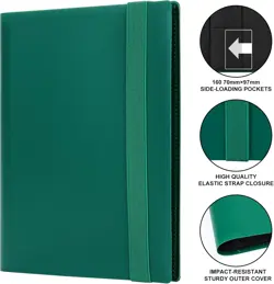 Card Binder 4 Pocket Trading Card Collection Album Folder - 160 Side Loading ... - Image 3