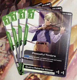 Gundam Card Game Peacful Timbre ST02-013 C Wings Of Advance Playset Of 4 - Image 1