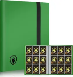 396 Pocket Collector Card Album, Green - 9 Pocket Side Loading Standard Card... - Image 2
