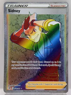 Sidney 279/264 Fusion Strike Secret Rare Rainbow Holo Pokemon TCG Card 2021 NM - Image 1