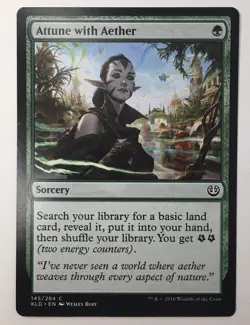 MTG Magic The Gathering Card Attune with Aether Sorcery Green Kaladesh 2016 - Image 1